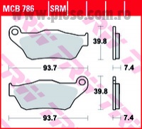 Set placute frana fata  TRW MCB786SRM - Yamaha YP 125 R X-Max (06-09) - YP 250 R X-Max (05-09) 4T LC 125-250cc